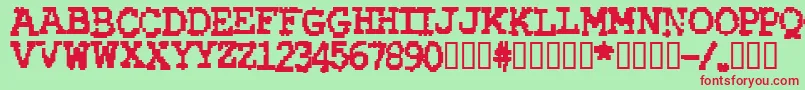 Rubbbb Font – Red Fonts on Green Background