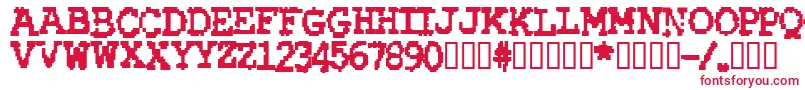 Rubbbb Font – Red Fonts on White Background