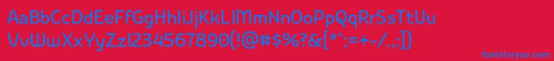 Nikodecs Font – Blue Fonts on Red Background