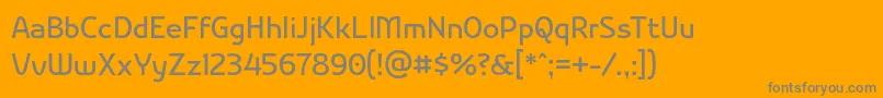 Nikodecs Font – Gray Fonts on Orange Background