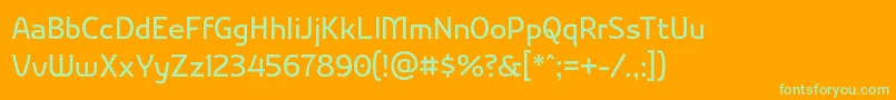 Nikodecs Font – Green Fonts on Orange Background