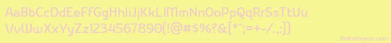 Nikodecs Font – Pink Fonts on Yellow Background