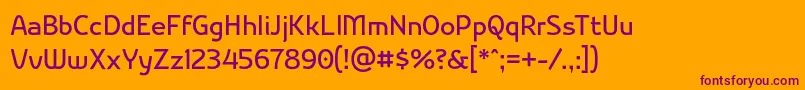 Nikodecs Font – Purple Fonts on Orange Background