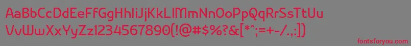 Nikodecs Font – Red Fonts on Gray Background