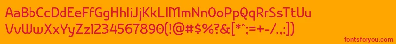 Nikodecs Font – Red Fonts on Orange Background