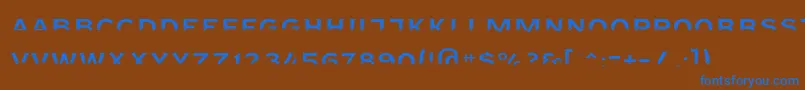 フォントAgreloyint3 – 茶色の背景に青い文字