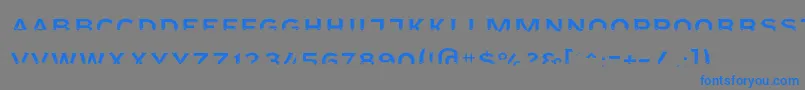 フォントAgreloyint3 – 灰色の背景に青い文字