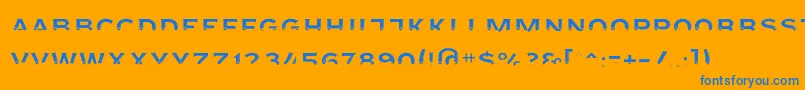 フォントAgreloyint3 – オレンジの背景に青い文字