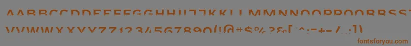 フォントAgreloyint3 – 茶色の文字が灰色の背景にあります。