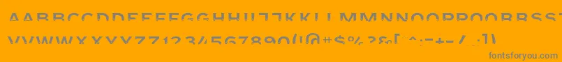 Agreloyint3-Schriftart – Graue Schriften auf orangefarbenem Hintergrund