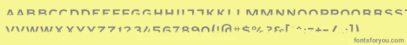 フォントAgreloyint3 – 黄色の背景に灰色の文字