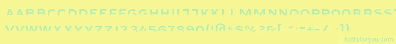 Police Agreloyint3 – polices vertes sur fond jaune