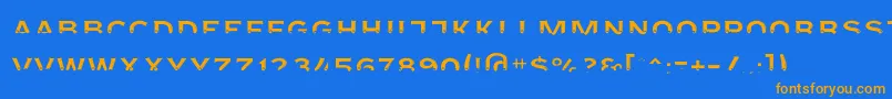 Agreloyint3 Font – Orange Fonts on Blue Background