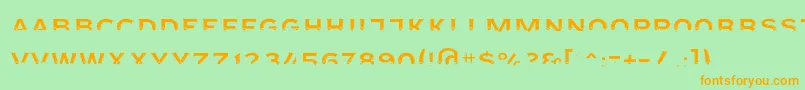 Agreloyint3 Font – Orange Fonts on Green Background