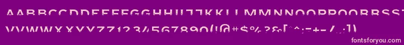 フォントAgreloyint3 – 紫の背景にピンクのフォント