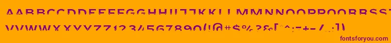 フォントAgreloyint3 – オレンジの背景に紫のフォント