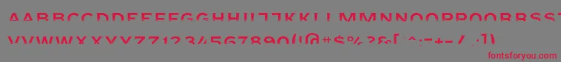 フォントAgreloyint3 – 赤い文字の灰色の背景