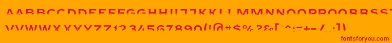 フォントAgreloyint3 – オレンジの背景に赤い文字