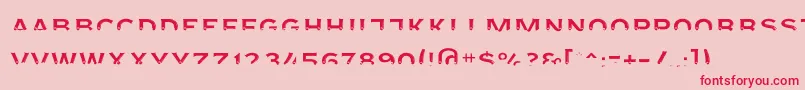 フォントAgreloyint3 – ピンクの背景に赤い文字