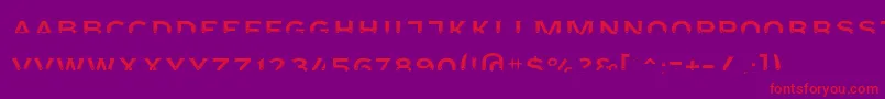 フォントAgreloyint3 – 紫の背景に赤い文字