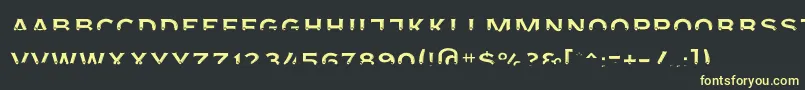 フォントAgreloyint3 – 黒い背景に黄色の文字