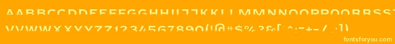 フォントAgreloyint3 – オレンジの背景に黄色の文字