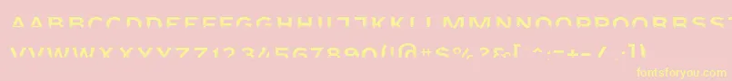 Agreloyint3-Schriftart – Gelbe Schriften auf rosa Hintergrund