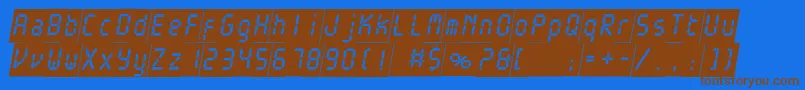 ElectronicablackcItalic Font – Brown Fonts on Blue Background