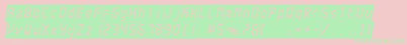 ElectronicablackcItalic Font – Green Fonts on Pink Background