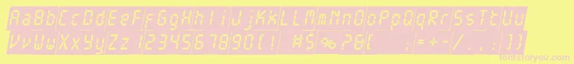 ElectronicablackcItalic Font – Pink Fonts on Yellow Background