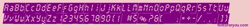 ElectronicablackcItalic Font – Purple Fonts on Pink Background