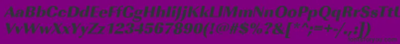 ImperialstdHeavyItalic Font – Black Fonts on Purple Background