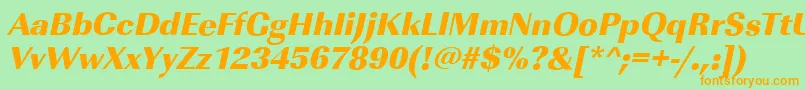 ImperialstdHeavyItalic Font – Orange Fonts on Green Background