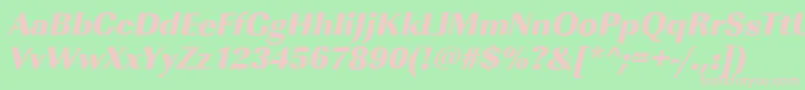 ImperialstdHeavyItalic Font – Pink Fonts on Green Background