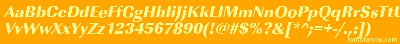 ImperialstdHeavyItalic Font – Yellow Fonts on Orange Background