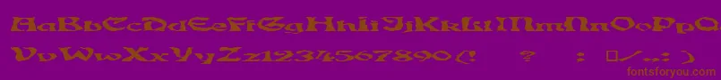 Ghoulybooly Font – Brown Fonts on Purple Background