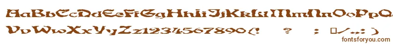 Ghoulybooly Font – Brown Fonts on White Background