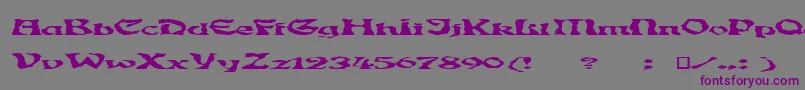 Ghoulybooly Font – Purple Fonts on Gray Background