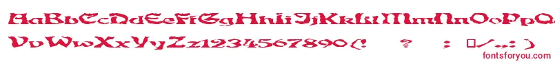 Ghoulybooly Font – Red Fonts on White Background