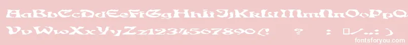 Ghoulybooly Font – White Fonts on Pink Background