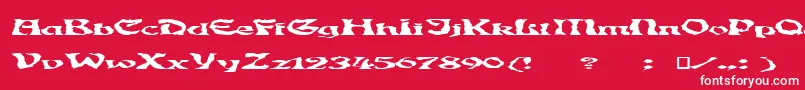 Ghoulybooly Font – White Fonts on Red Background