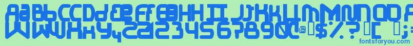 ElJayMixmixBold Font – Blue Fonts on Green Background