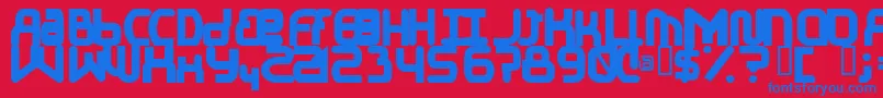 ElJayMixmixBold Font – Blue Fonts on Red Background