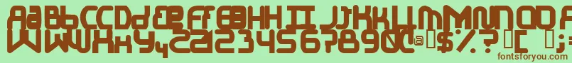 ElJayMixmixBold-Schriftart – Braune Schriften auf grünem Hintergrund