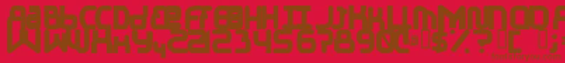 ElJayMixmixBold Font – Brown Fonts on Red Background