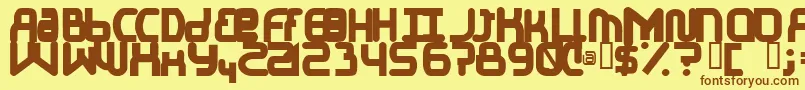 Шрифт ElJayMixmixBold – коричневые шрифты на жёлтом фоне