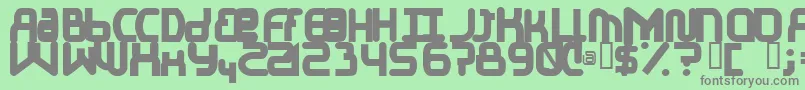 フォントElJayMixmixBold – 緑の背景に灰色の文字