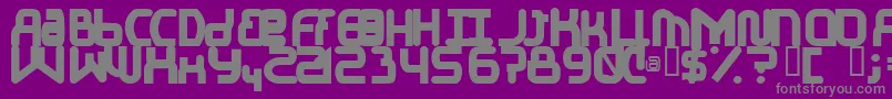 Fonte ElJayMixmixBold – fontes cinzas em um fundo violeta