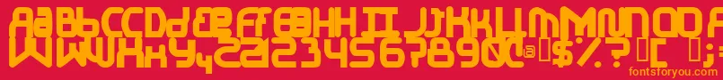 ElJayMixmixBold Font – Orange Fonts on Red Background
