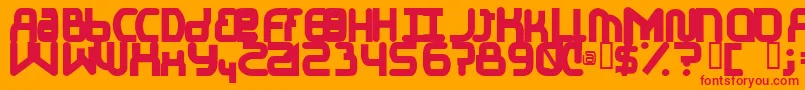 フォントElJayMixmixBold – オレンジの背景に赤い文字